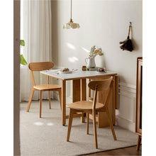 Carregar imagem no visualizador da galeria, Dining chair wooden FAS grade oak natural wood made in North America 100% dirt-free wood chair solid chair table chair wooden living room chair simple and natural 46.5 x 54 x 80cm
