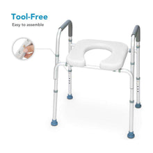 Load image into Gallery viewer, Raised Toilet Seat 300lb Heavy Duty Medical Raised Homecare Commode
