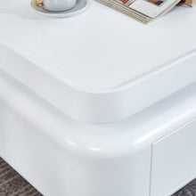 Load image into Gallery viewer, 2 Pieces White MDF Square Coffee Table Set for Living Room, Bedroom
