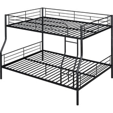 Load image into Gallery viewer, Full XL Over Queen Metal Bunk Bed, Black
