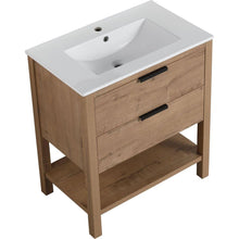 Carregar imagem no visualizador da galeria, 30 Inch Bathroom Vanity Plywood With 2 Drawers
