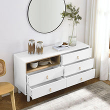 Load image into Gallery viewer, With 5 drawers storage cabinet drawer cabinet multifunctional storage cabinet modern drawer cabinet wooden storage cabinet leather handle drawer cabinet home storage cabinet office cabinet
