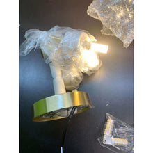 Load image into Gallery viewer, KCO Lighting Glass Globe Sputnik Chandelier 3-Light Brass Gold Close to Ceiling Light Mid Century Flush Mount Ceiling Light for Kitchen Island Bedroom Bathroom (3-Lights)
