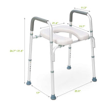 Load image into Gallery viewer, Raised Toilet Seat 300lb Heavy Duty Medical Raised Homecare Commode
