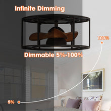 Load image into Gallery viewer, 20&quot; Kanpur Industrial Flush Mount Reversible Ceiling Fan with LED Lighting and Remote Control
