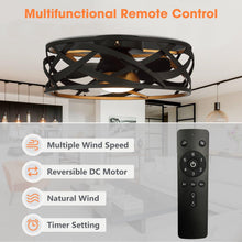 Load image into Gallery viewer, 21&quot; Ahmedabad Industrial DC Motor Flush Mount Reversible Ceiling Fan with LED Lighting and Remote Control
