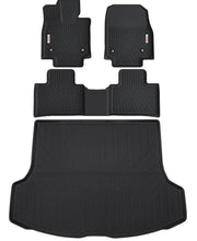 Load image into Gallery viewer, TESSON Black Floor Mats 2 Row Liners Set &amp; Cargo Liners Custom Fit for 2023 2024 Lexus RX350/RX350h/RX500h(RX All Models),All Weather Waterproof TPE R
