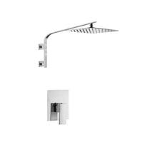 Load image into Gallery viewer, 12-Inch Rain Head Big Arc Wall Mount Chrome Shower System - Single or Two Function Rough-In Valve with Trim
