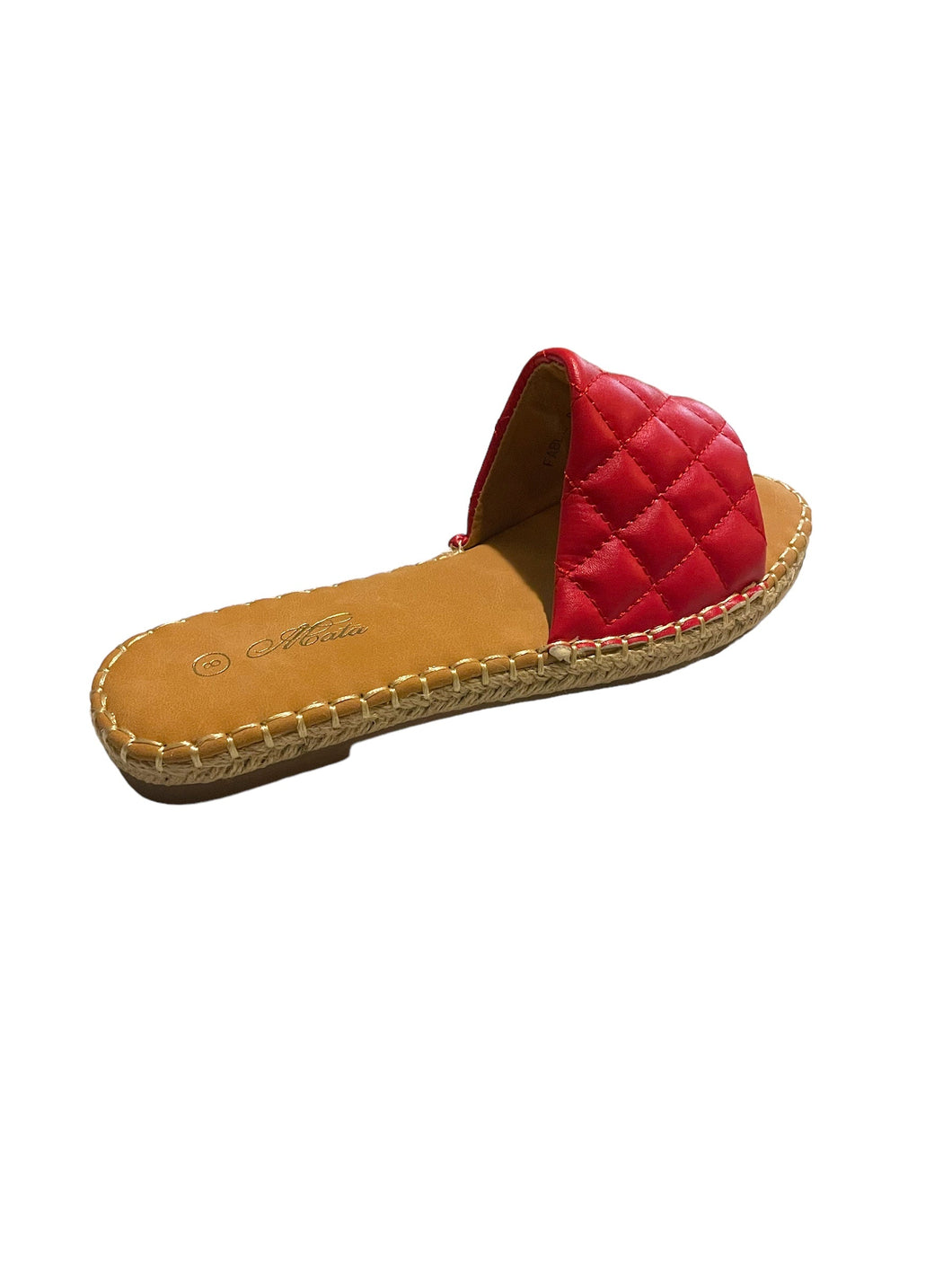 Mata Shoes Fable Flat Slide on Red Size 8
