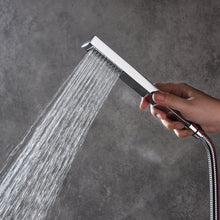 Load image into Gallery viewer, Chrome 12inch LED light Wall mount 3 way thermostatic shower faucet with 6 body jets and sliding bar
