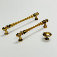 Carregar imagem no visualizador da galeria, Cabinet Hardware &quot;Palermo&quot; Drawer Pulls and Knobs in Antique Brass
