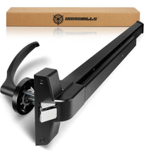 Load image into Gallery viewer, IRONWALLS Door Push Bar Panic Exit Device Aluminum with Handle Lever, Black 32&quot; Commercial Push Panic Bars for Emergency Exit Doors, Heavy Duty Panic
