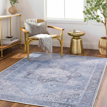 Load image into Gallery viewer, Ice Blue Flat Pile Washable Rug - Clearance
