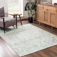 Load image into Gallery viewer, Barny Sage Flat Pile Washable Rug
