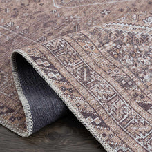 Load image into Gallery viewer, Barny Brown Flat Pile Washable Rug
