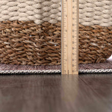 Load image into Gallery viewer, Barny Brown Flat Pile Washable Rug
