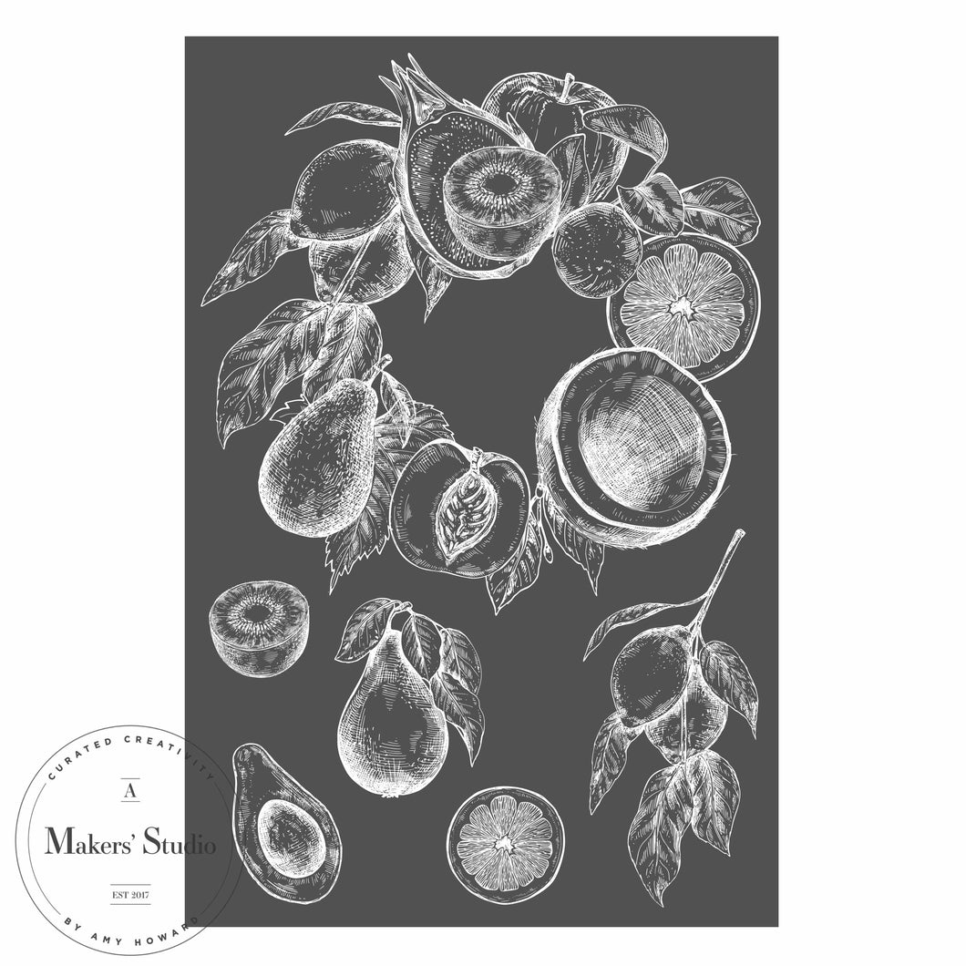 Fresh Fruit - Mesh Stencil 12x18