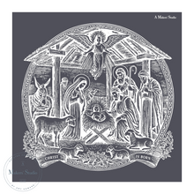 Load image into Gallery viewer, Christ is Born - Mesh Stencil 12x12
