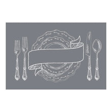 Load image into Gallery viewer, Place Setting Bon Appetit - Mesh Stencil 18x12
