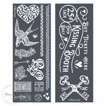 Load image into Gallery viewer, Kissing Booth - Mesh Stencil 2 pack 4.25x11
