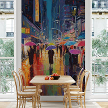 Cargar imagen en el visor de la galería, Raining Cityscape Wallpaper Mural - Abstract Color Mural. #6762
