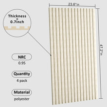 Carregar imagem no visualizador da galeria, Acoustical 100% Polyester Wall Panel, 48x24x0.7 Sound Proof Wall Panels
