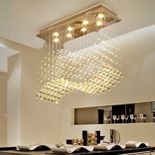 Load image into Gallery viewer, Luxury Rectangle LED Crystal Lamp for Dining Room, Living Room
