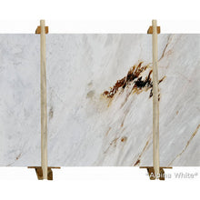 Carregar imagem no visualizador da galeria, Alpina White Bookmatching Marble Slabs Polished - Livfloors Collection
