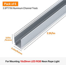 Cargar imagen en el visor de la galería, 3.3FT RGB Neon Track Channel for 110V 10X20mm RGB Neon-Eco Neon
