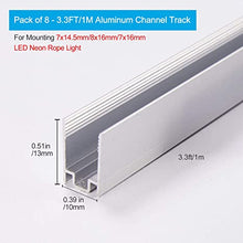 Cargar imagen en el visor de la galería, 3.3FT Aluminum Track Channel for 110V Neon Lights (8x16mm &amp; 7*14.5mm) | Durable and Versatile
