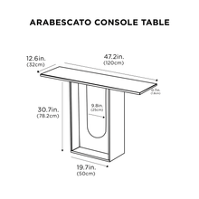 Load image into Gallery viewer, Arabescato Console Table
