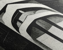 Carregar imagem no visualizador da galeria, Black And White Art Print, Art Deco Architecture, Framed Canvas Print, Ready To Hang Framed Wall Art, Living Room Wall Hanging
