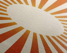 Carregar imagem no visualizador da galeria, Boho Horizontal Sun Print, 3 Piece Art, Triptych Wall Art, Framed Canvas Prints, Yellow Sun Poster, Sunrise Wall Art, Boho Nursery Prints

