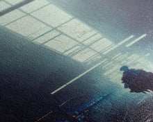 Load image into Gallery viewer, Cyberpunk Android In An Abandoned City, Dystopian Post Apocalyptic Art, Framed Canvas Print, Ready To Hang Framed Wall Art, Living Room
