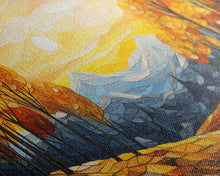 Carregar imagem no visualizador da galeria, Fall Trees, Autumn Wall Art, Abstract Nature Painting, Sunset Art, College Dorm Decor, Camper Wall Decor, Canvas Wall Art, Panoramic Art
