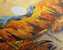 Carregar imagem no visualizador da galeria, Abstract Wall Art, Fall Decor, Autumn Wall Art, Fall Trees, Landscape Art, Canvas Wall Art, Wall Print, Country Home Decor, Thank You Gift
