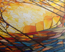 Carregar imagem no visualizador da galeria, Abstract Art Print, Botanical Art, Sunset Wall Art, Vibrant Art, Autumn Print, Fall Wall Art, Canvas Art Print, Wall Hanging, Panoramic Art
