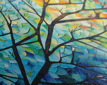 Carregar imagem no visualizador da galeria, Beautiful Impasto Style Tree Branch&amp; Leaves Canvas Print, Framed Wall Art, Above Sofa Art, Air BNB Decor, Framed Wall Decor, Centerpiece Art
