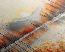 Carregar imagem no visualizador da galeria, Beautiful Sunset Landscape Painting On Canvas, Original Canvas Print Nature Art, Fancy Landscape Wall Art, Bedroom Wall Decor Gifts Boho Art
