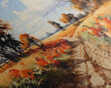 Carregar imagem no visualizador da galeria, Fall Wall Art, Pumpkin Decor, Nature Wall Art, Canvas Print, Wall Hanging, Panoramic Art, Farmhouse Art, Country Home Decor, Kitchen Prints

