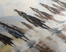 Load image into Gallery viewer, Cowboy Art Print, Western Wall Art, Horse Wall Art, Canvas Print, Wall Hanging, Panoramic Art, Ranch Decor, Western Art, College Dorm Decor
