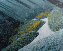 Carregar imagem no visualizador da galeria, Cabin art, snow covered winter forest, winter vacation home art, framed canvas print, ready to hang framed wall art
