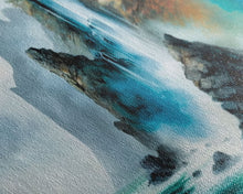 Carregar imagem no visualizador da galeria, Fantasy Waterfall Canvas Print - Panoramic Landscape Painting - Perfect for Living Room and Bedroom Decor
