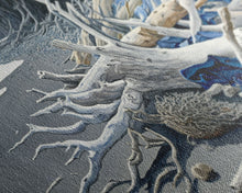 Carregar imagem no visualizador da galeria, Driftwood, Panoramic Framed Canvas Print, Pacific Northwest / Washington State Driftwood Washed Up On The Shore, Extra Wide Format Art
