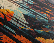 Carregar imagem no visualizador da galeria, Forest fire seen through a kaleidoscope, framed canvas print, wall art
