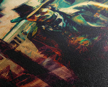 Load image into Gallery viewer, Cowboy waiting for the train, framed wall art, framed canvas print
