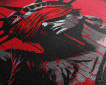 Load image into Gallery viewer, Blindfolded Statue of Liberty Graffiti art, framed canvas print, dystopian art
