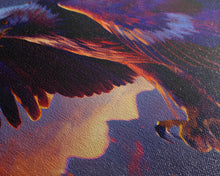 Carregar imagem no visualizador da galeria, Bald Eagle on the hunt, birds of prey animal prints, framed canvas print, American Bald Eagle Art
