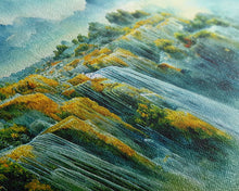 Load image into Gallery viewer, Water color painting of beautiful waterfalls, framed canvas print
