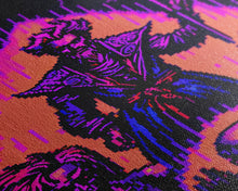 Carregar imagem no visualizador da galeria, Tabletop RPG pixel art, Human Warlock Art, framed canvas print, framed game room decor
